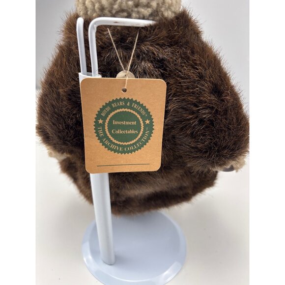 Boyds Skidoo Bear Collectible with Brown Coat & Cream Scarf Adorned - Picture 5 of 10